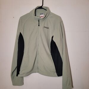 Spyder Light Green and Black Waffle Knit Jacket Size 12